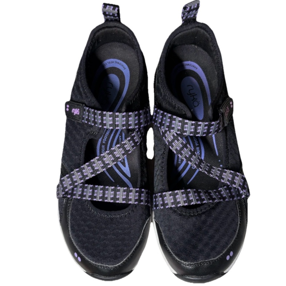 Ryka Black with Pink Logo Athletic Slip-On Shoe 7.5W - Picture 6 of 7